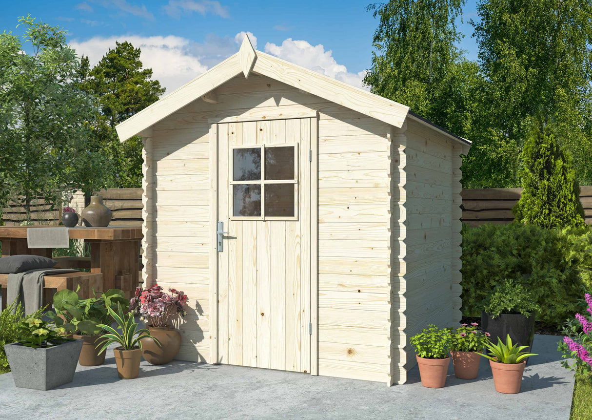 Lilly (2,05x2,05m | 3,4m2 | 19mm) Quality Garden Log Shed