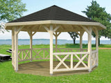 Betty M (18.0m2) Octagonal Wooden Garden Gazebo