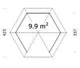 Betty S (9.9m2) Hexagonal Garden Gazebo