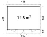 Bret S (4.8x3.6m | 14.8m2 | 44mm) Contemporary Summer House