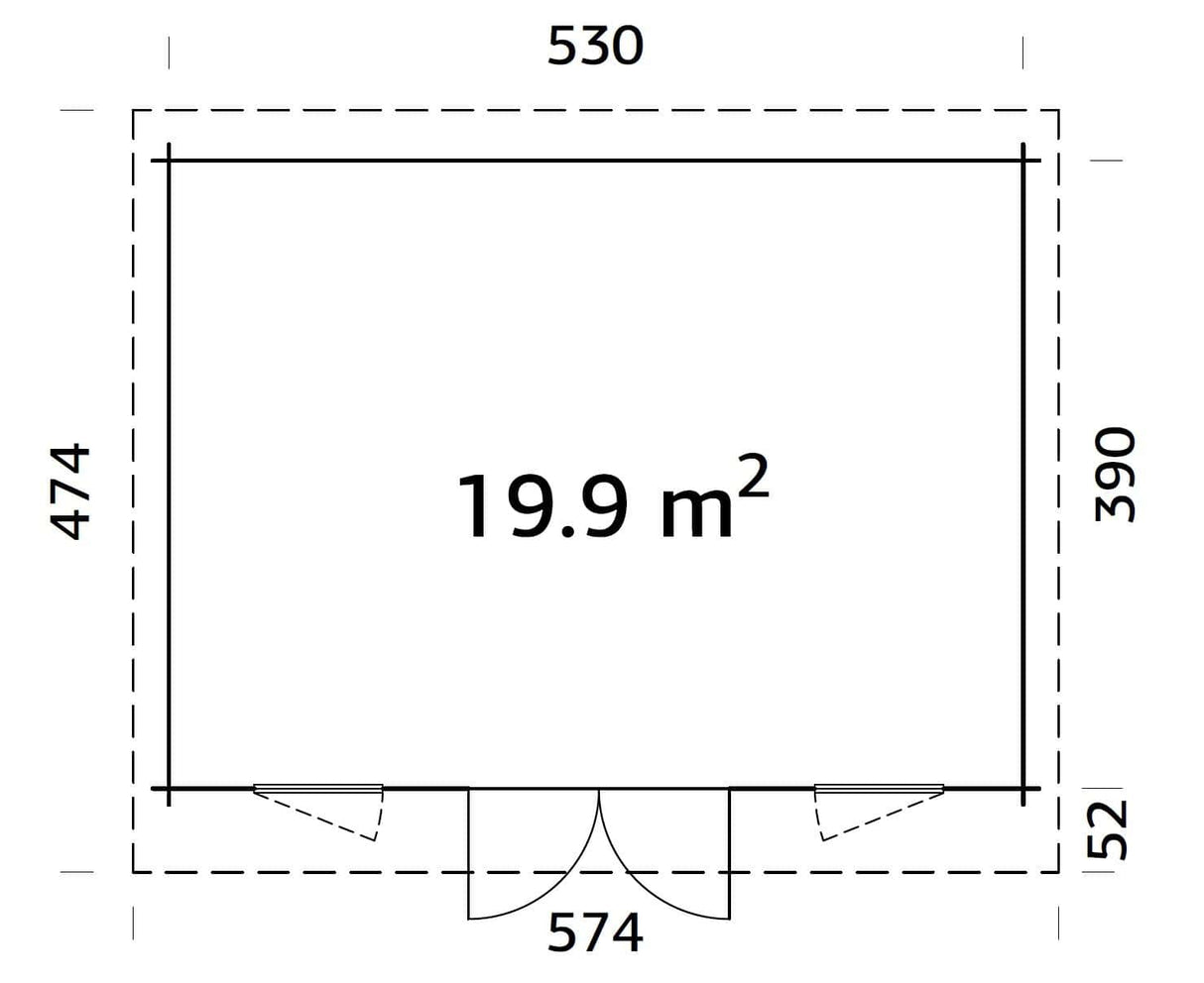 Bret M (5.5x4.1m | 19.9m2 | 44mm) Contemporary Summer House