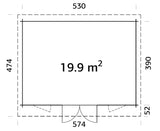 Bret M (5.5x4.1m | 19.9m2 | 44mm) Contemporary Summer House