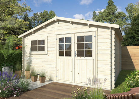 Luca (4,1x3,8m | 13,6m2 | 28mm) Log Shed - Palmako UK