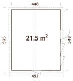 Charlotte (4.5x5.5m | 21.5m2) Large Modern Garden Room - Palmako UK