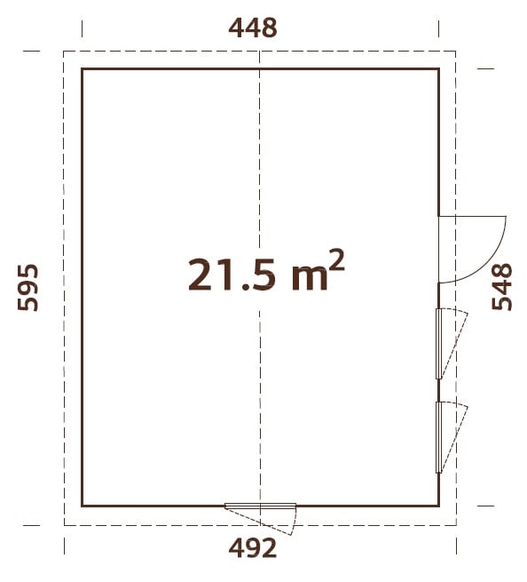 Charlotte (4.5x5.5m | 21.5m2) Large Modern Garden Room