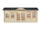 Claudia Low (5.3x3.8m | 19.4m2 | 44mm) Under 2.5m Clockhouse Log Cabin - Palmako UK