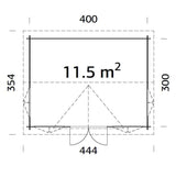 Claudia M (4.2x3.2m | 11.5m2 | 34mm) Clockhouse Style Summer House