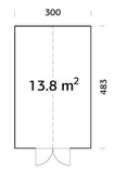 Emilia L (3x4.8m | 13.8m2 | 18mm) Premium Glasshouse (Painted Grey or Pressure Treated) - Palmako UK