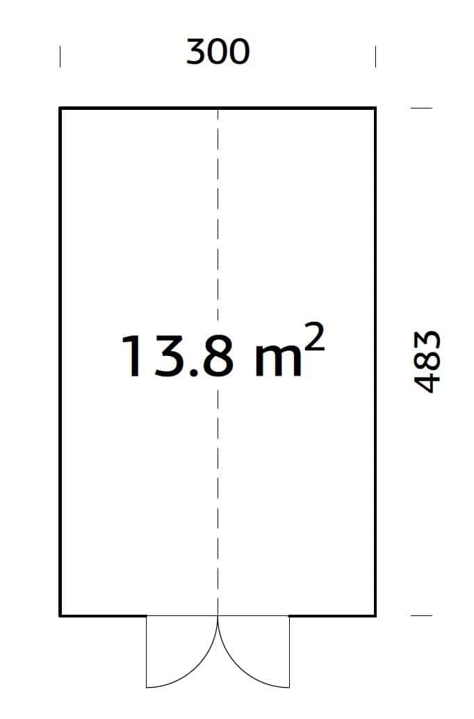 Emilia L (3x4.8m | 13.8m2 | 18mm) Glasshouse