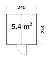 Emilia S (2.4x2.4m | 5.4m2 | 18mm) Compact Premium Greenhouse (Painted Grey or Pressure Treated)