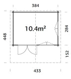 England (4,04x3,04m | 10,3m2 | 40mm) Log Cabin - Palmako UK