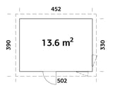 Etta (4.5x3.3m | 13.6m2) Modern Pent Garden Office