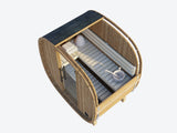 ASTRA Thermo S (2x1,3m|1,1m2|42mm) Thermowood Cubic Outdoor Sauna