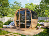 ASTRA Thermo S Glass (2x1,3m|1,1m2|42mm) Thermowood Cubic Outdoor Sauna with Glass Wall