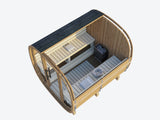 ASTRA Thermo L Glass (2x2,2m|2m2|42mm) Thermowood Cubic Outdoor Sauna with Glass Wall