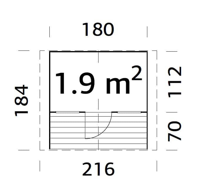 Felix (1.8x1.1m | 1.9m2 | 16mm) Playhouse