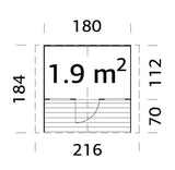 Felix (1.8x1.1m | 1.9m2 | 16mm) Playhouse