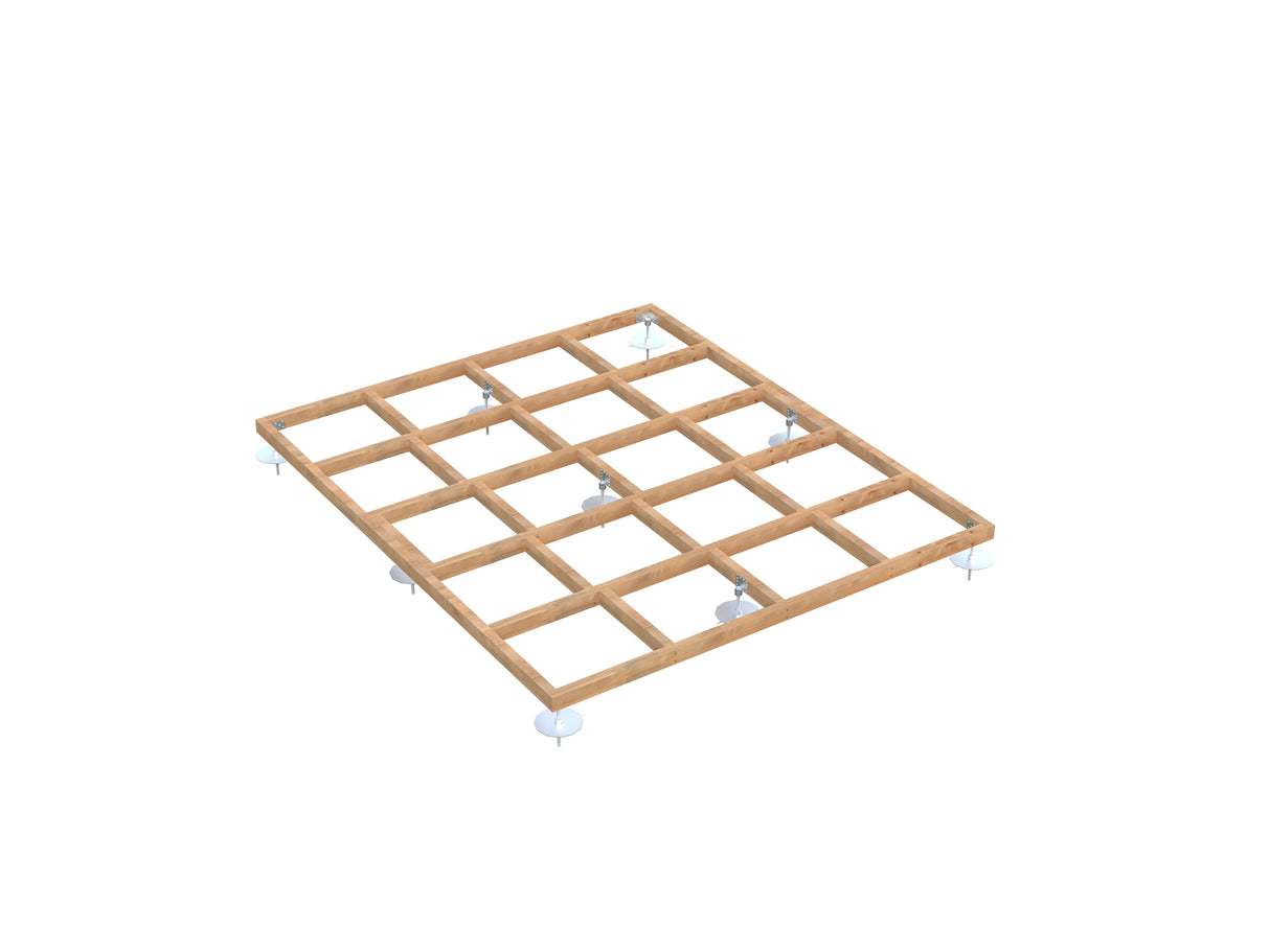 Foundation Kit Combos - LogFoot Adjustable Plates & Treated Base Frame