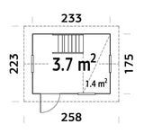 Grete (2.3x1.8m | 3.7m2 | 16mm) Playhouse