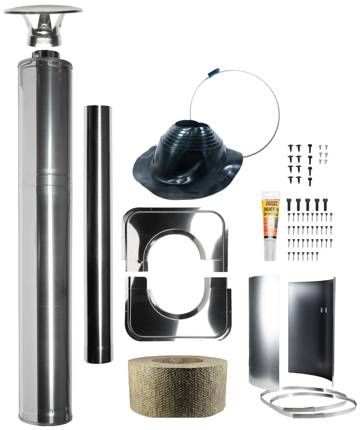 Harvia Sauna Woodburning heater set With Chimney, Extension, Stones and Heat Shields