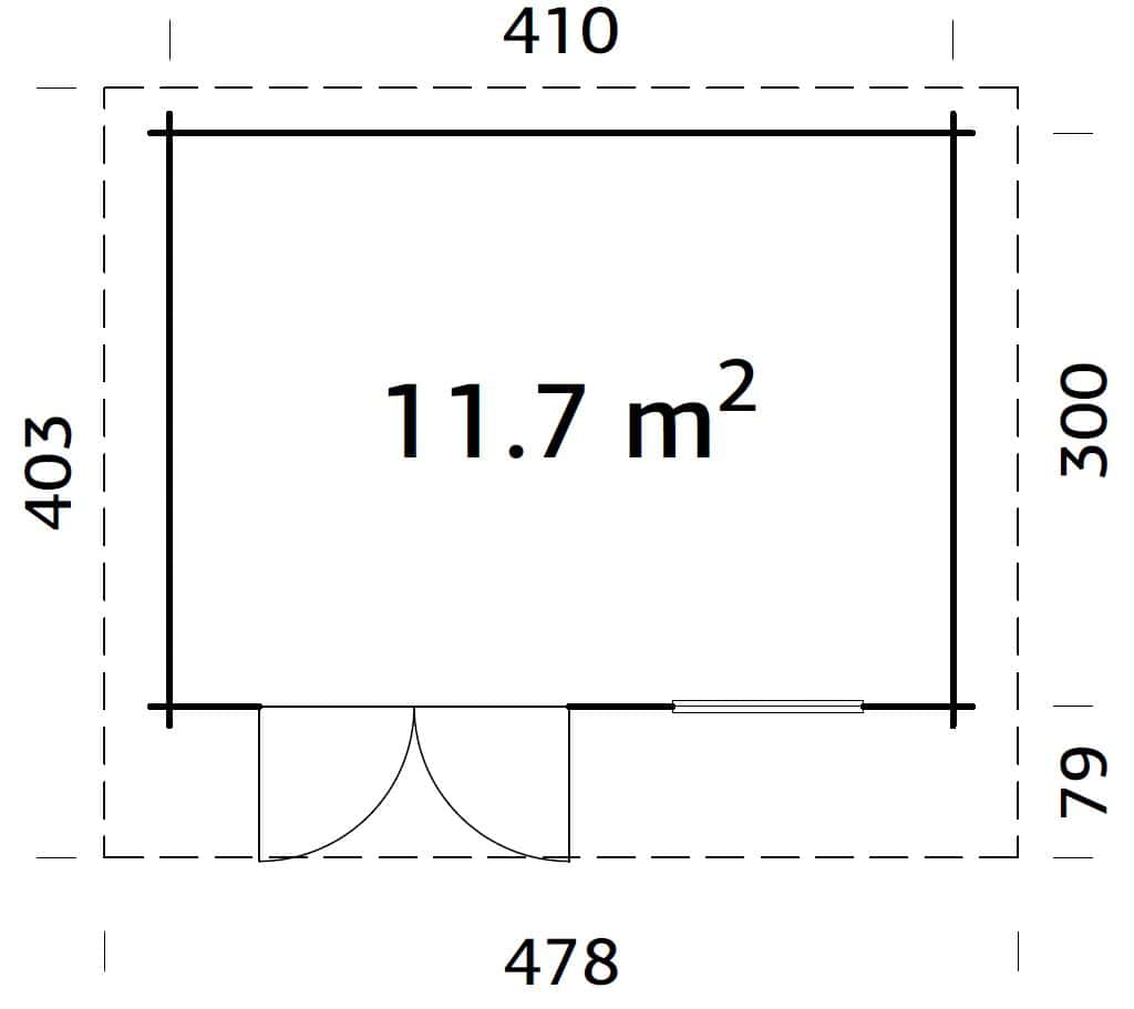 Heidi S (4.1x3m | 11.7m2 | 44mm) Modern Light Garden Room