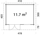 Heidi S (4.1x3m | 11.7m2 | 44mm) Modern Light Garden Room