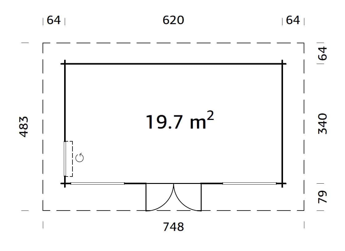 Heidi M (6.4x3.6m | 19.7m2 | 70mm) Contemporary All-Season Garden Room