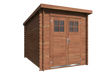 HOTEO 4,9m2, 28 mm Compact Pressure Treated Log Shed - Palmako UK