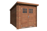 HOTEO 4,9m2, 28 mm Compact Pressure Treated Log Shed - Palmako UK