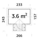 Jennie (2.3x1.6m | 3.6m2 | 16mm) Playhouse