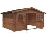 Korao Axess Plus - (4.2x3m | 12,6m2 | 28 mm) Presure Treated Log Shed - Palmako UK