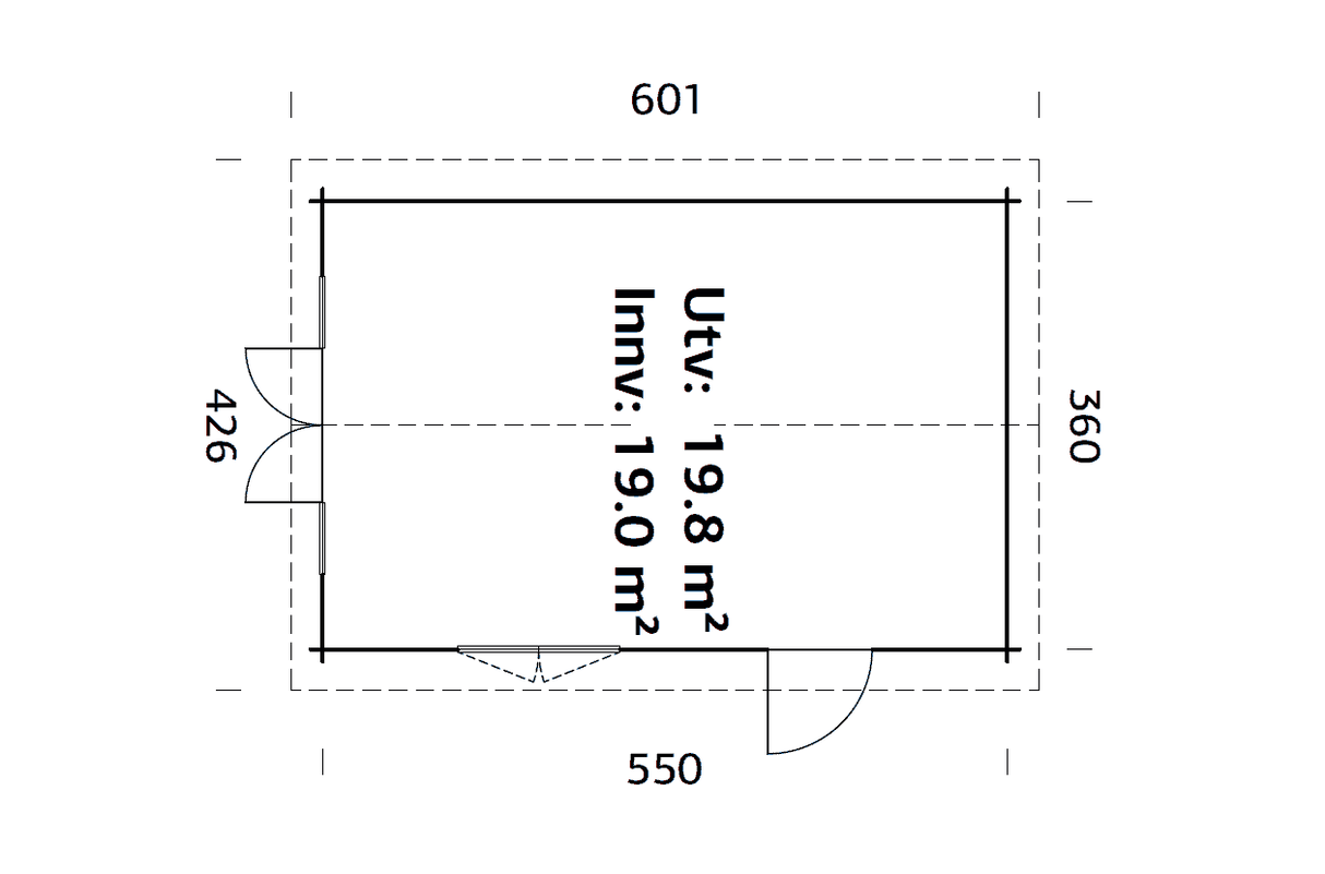 Irene M (3.8x5.7m | 19.0m2 | 44mm) Spacious Garden Log Cabin