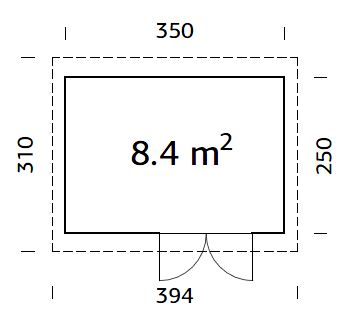 Lara M (3.5x2.5m | 8.4m2 | 28mm) - Spacious but Compact Garden Room