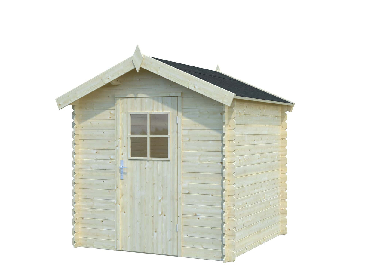 Lilly (2,05x2,05m | 3,4m2 | 19mm) Quality Garden Log Shed