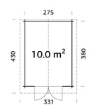 Lotta M (3x4m | 10.0m2 | 34mm) Traditional Garden Log Cabin - Palmako UK