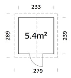 Lucas S (2.3x2.4m | 5.4m2) - Palmako UK