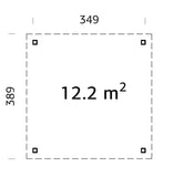 Lucy (3.5x3.5m | 12.2m2) Modern Square Timber Gazebo - Palmako UK