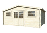 Lodz (5,04x3,8m | 17m2 | 28mm) Log Shed - Palmako UK