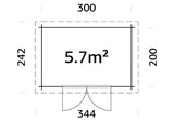 Malta (3,2x2,2m | 5,7m2 | 28mm) Log Shed - Palmako UK