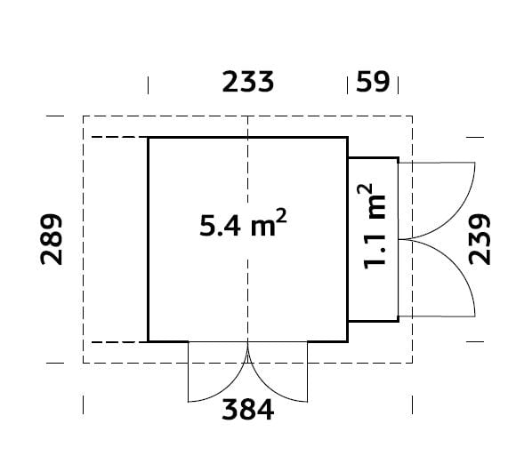 Marcus Storage Shed (2.3x2.4m | 6.5m2)