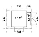 Marcus Storage Shed (2.3x2.4m | 6.5m2)