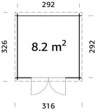 Malta (3,12x3,12m | 8,2m2 | 28mm) Log Shed - Palmako UK