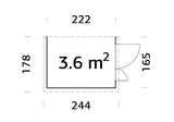 Mia S (2.2x1.7m | 3.6m2) Storage Shed - Palmako UK