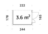 Mia S (2.2x1.7m | 3.6m2) Storage Shed