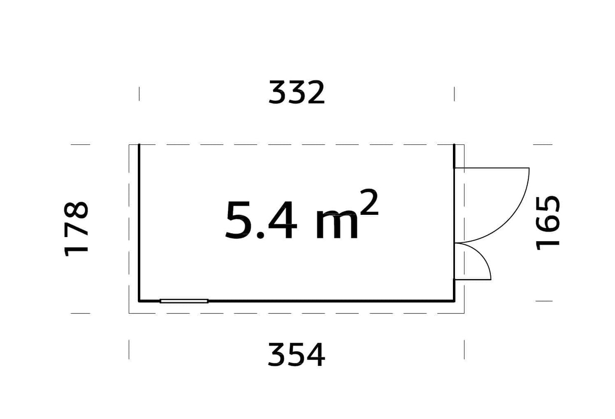 Mia M (3.3x1.7m | 5.4m2) Storage Shed