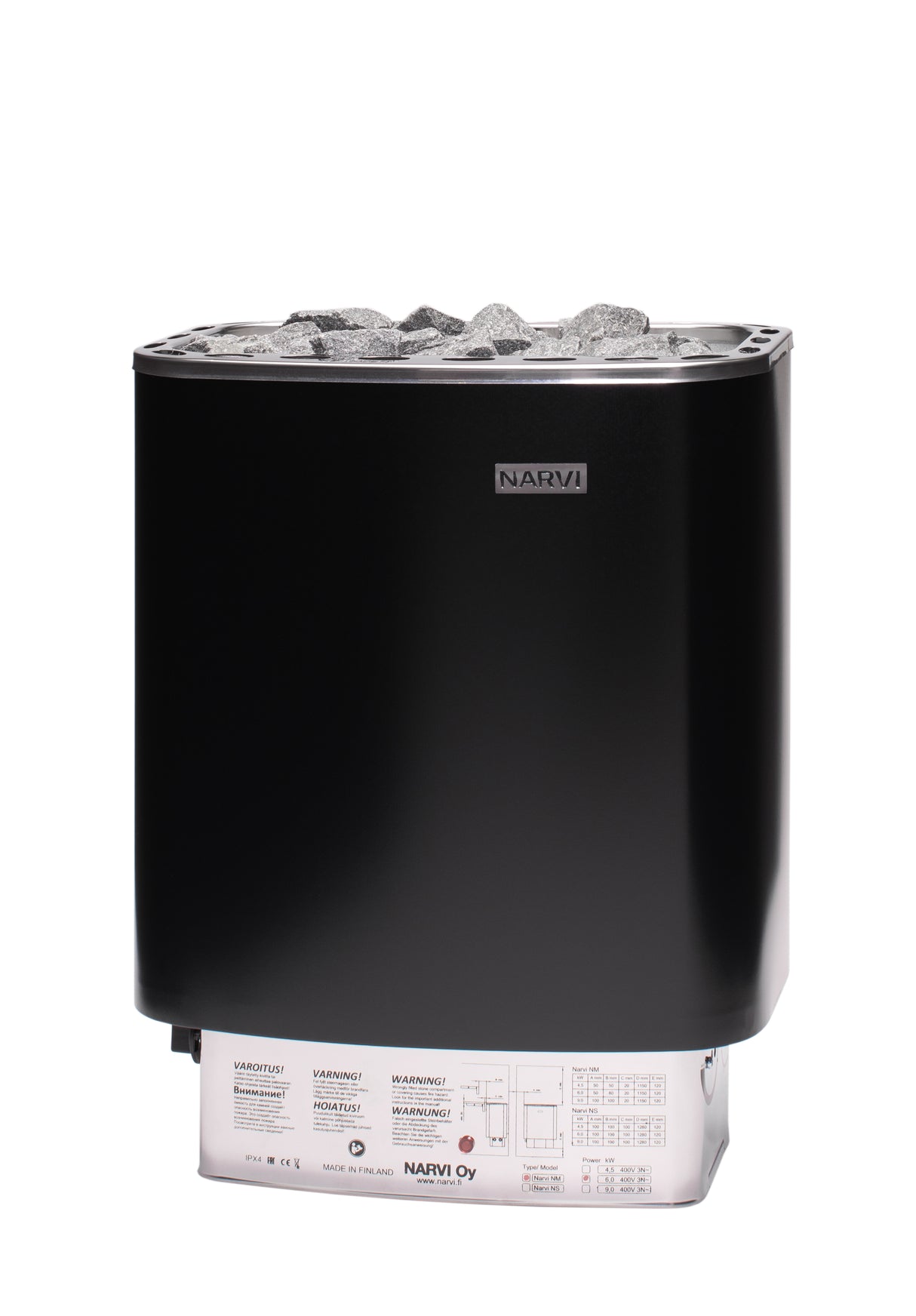 Narvi 9kW Sauna Heater & Stones - Palmako UK