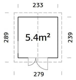 Nils S (2.3x2.4m | 5.4m2) Storage Shed - Palmako UK