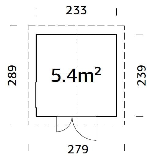 Nils S (2.3x2.4m | 5.4m2) Storage Shed