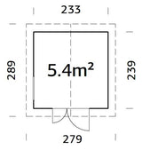 Nils S (2.3x2.4m | 5.4m2) Storage Shed