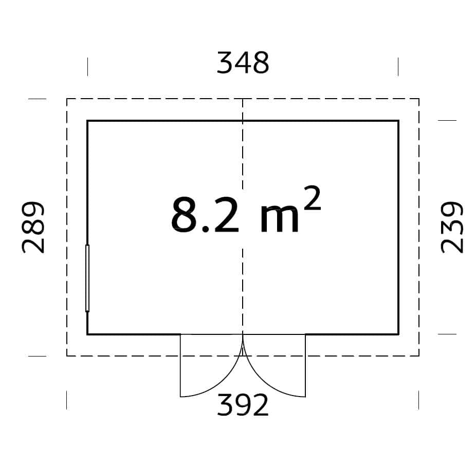 Nils M (3.5x2.4m | 8.2m2) Storage Shed